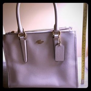 Stunning white/cream hard leather Coach bag 🌈🌈🌈